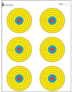 BRIGHT 6 BULLSEYE TARGET 100 PACK