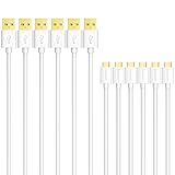 Micro USB Cable, Tronsmart [6 Pack] 20AWG Durable Charging Cable for Nexus, LG, Motorola, Android Smartphones (White, 1ft x 1,3.3ft x 2,6ft x 3)