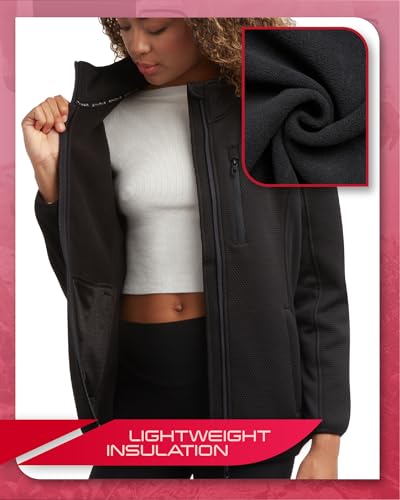 Spyder Women's Active Performance Fleece Jacket - Full Zip Lightweight Wind Resistant Windbreaker Sweater Jacket (Sizes:S-XL)3