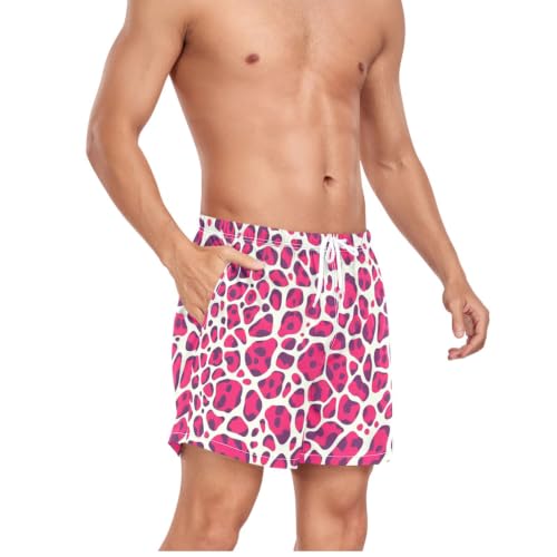 Pantalones cortos de playa para hombre que evitan rozaduras gracias al secado rápido rosa 5