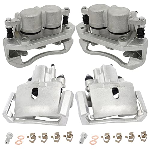 Image of SCITOO Front Rear(Left+Right) Brake Calipers With Bracket 18B5055 18B5054 18-B4836 18-B4837 Compatible For Ram 1500 2011-2018