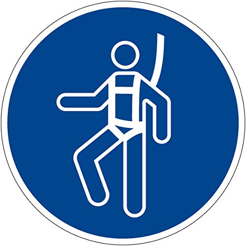Gebotszeichen - Auffanggurt benutzen - Kunststoff selbstklebend - 40 cm