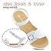 SKABIU Girls Sandals Kids Strap Flat Sandals Open Toe Summer Casual Shoes for Girls White Size 2
