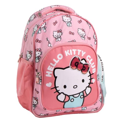 CERDÁ LIFE'S LITTLE MOMENTS Zaino Scuola Elementare Hello Kitty per Bambine-Zainetto con Spallacci Imbottiti e Ampio Scomparto, perr Niñas, Rosa, Mediano