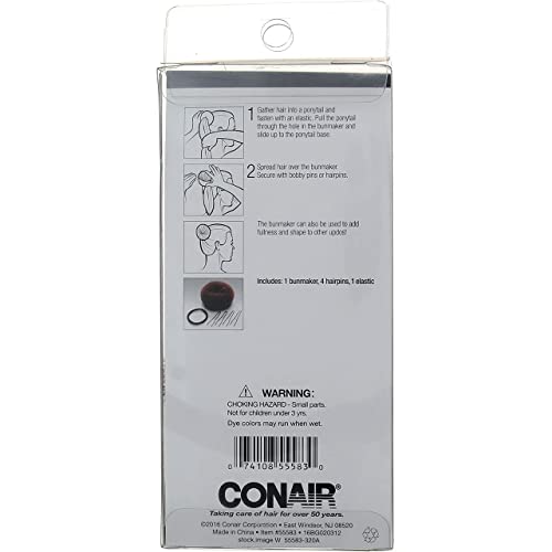 Conair Bun Maker lot de 2 accessoires chignon en mousse noir - 2