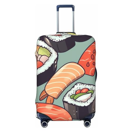 Sushi Travel Luggage Cover Suitcase Protector Washable Elastic Suitcase Cover Anti-Scratch Luggage Protector X-Large Travel Suitcase Baggage Cover Fits 18-32 Inch Suitcase