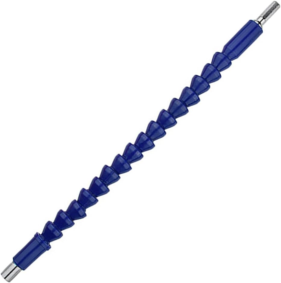 Flexible Drill Bit Extension, 1/4'' Hex Shank 300mm Flexible Screwdriver Power Soft Shaft Set with Screw Bits Holder, Magnetic Hexagon Flex Drive Tip for Computer Chassis Electrical Cabinets Furniture