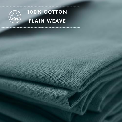 Whitewrap Kitchen Towels | 100% Cotton | Dish Towels For Kitchen | 18"X28" Vintage Plain Towels Blue 6-Pack | Hand Towels, Tea Towels, Dish Cloths| Super Absorbent | Reusable Cleaning Cloths #TOP4