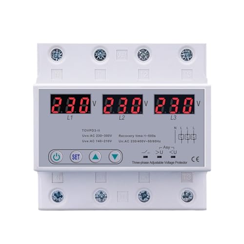 Voltmètre triphasé TOVPD3 pour protéger la pompe à chaleur et maison 380V