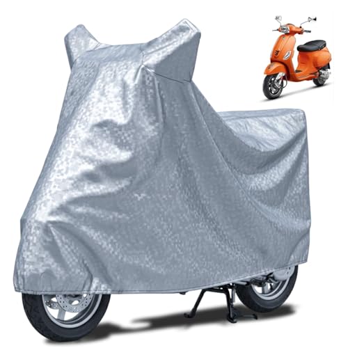 Image of FABTEC Waterproof Scooty Body Cover Compatible for Vespa SXL 150, A2 (Silver)