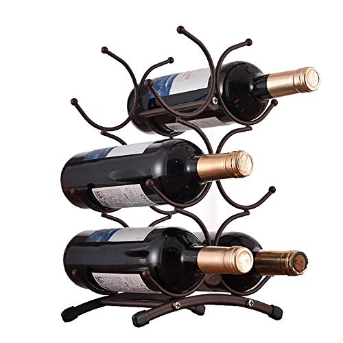 Soporte para 6 botellas de vino metálico plegable 35.5x23cm miniatura 1