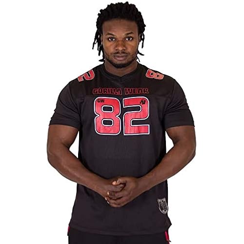 GORILLA WEAR Fresno T-Shirt - Black/Red