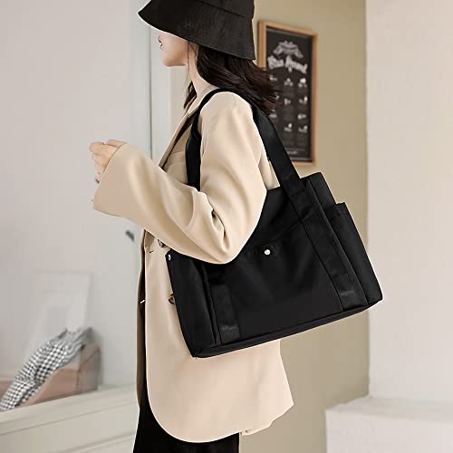 Bolso Tote de Nylon resistente al agua para mujer miniatura 2