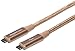 AmazonBasics Double Braided Nylon USB-C to USB-C 3.1 Gen 2 Cable with Power Delivery (10 Gbps) | 3 feet, Gold