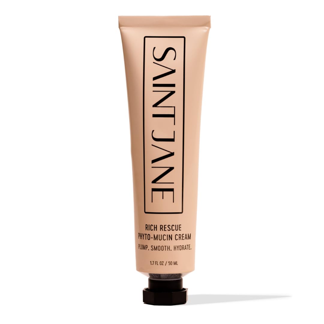 SAINT JANE - Rich Rescue Phyto Mucin Cream | Plumping, Smoothing, Firming, Hydrating | Niacinamide, Lotus Flower, Yam Root, Hyaluronic Acid | Luxe, Clean Skincare (1.7 fl oz | 50 mL) 1.7 Fl Oz (Pack of 1) No Color - Image 1 of 9