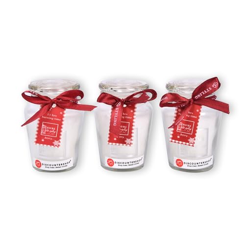 Bougies vanille blanche en verre pour éclairage de table et de salon