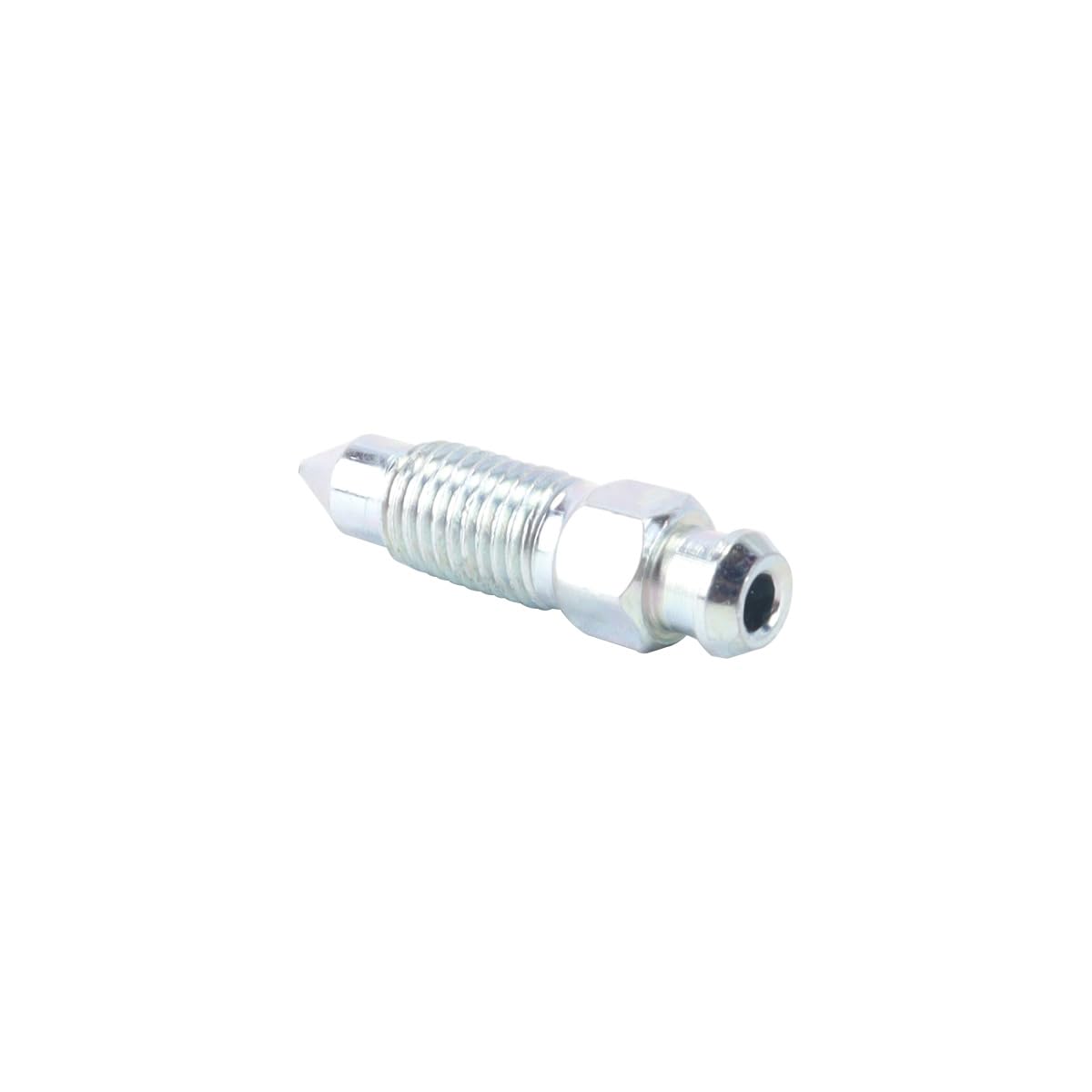 4 x śruba odpowietrzająca M8 x 1 mm z ocynkowaną metalową nasadką przeciwpyłową do zacisku hamulca tarczowego, układu wydechowego, motocykla, samochodu, pompy hamulcowej, akces