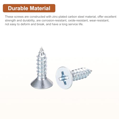 DTGN 100 tornillos autoperforantes 3.5x13 mm cabeza plana Phillips miniatura 3