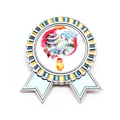 Pin's de dessin de pont chinois en porcelaine et métal de taille M