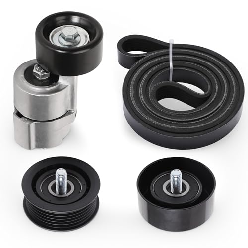 Image of Belt Tensioner Serpentine Belt Idler Pulley Kit for Hyundai Sonata /Tucson /Santa Fe Sport, for Kia Optima /Sorento /Sportage 2011-2015 2.0L 2.4L # 252122G760, 2528125000, 2528825001