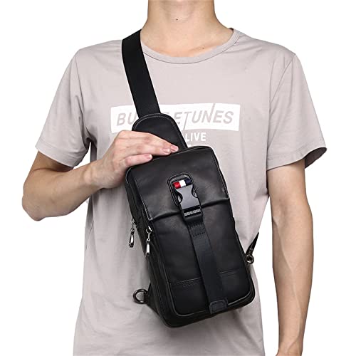 Leather Chest Bag Men's Messenger Bag for Camping Hiking Travel2