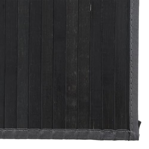 Tapis rectangulaire noir 80 x 1000 cm tapis bambou de grande longueur - 8