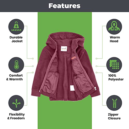 Snonook Toddler Spring Jacket - Toddler Fleece Jacket – Girls Fleece Jacket - Boys Fleece Jacket - Kids Fleece Jacket - Toddler Zip Up Hoodie, Charcoal Grey, 2T #TOP3