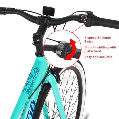 Hiland 700C Wheels Hybrid Bike for Mens and Womens,