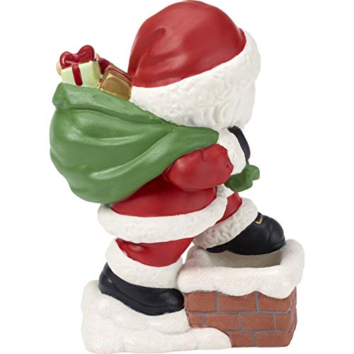 Figurine Père Noël Precious Moments statuette décoration table Noël multicolore
