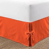 Protocott Luxurious Looking Split Corner Tie Bed Skirt Olympic Queen Size (66" x 80") 1-Pcs 21 Inch