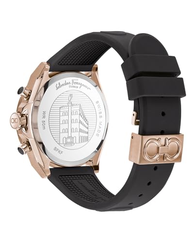 Urban Chrono Collection Luxury Mens Watch Timepieces with a Black Strap and Dial Featuring a Rose Gold Case3