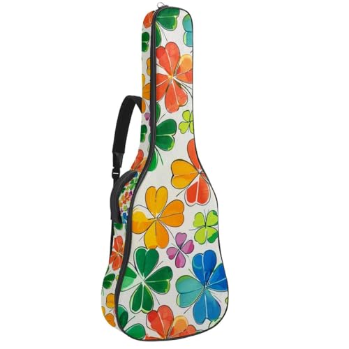 Housse guitare classique électrique basse colorée trèfle