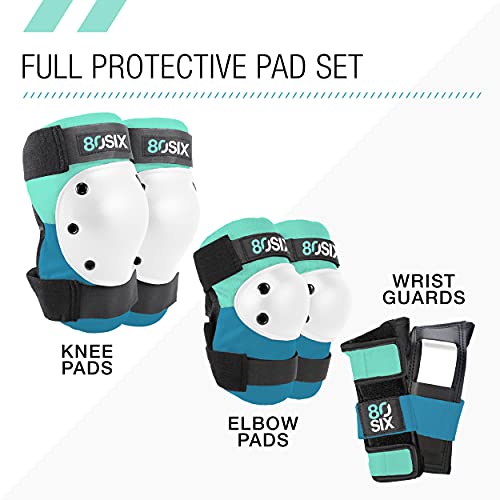 image for 80Six Kidsâ€™ Multi-Sport Pad Set with Wristguards, Elbow Pads, a