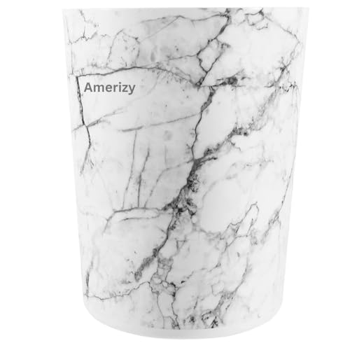 Caneca de Basura de 5 Galones con Diseño Mármol Blanco