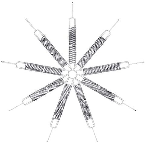 AYWFEY 9 Pack Cellphones SIM Card Tray Opening Removal Tool Ejector Pin Needle Compatible with All iPhone Apple iPad HTC Samsung Galaxy Smartphone Watchchain Link Remover Cover