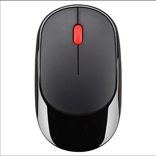 Ratón inalámbrico silencioso recargable 2.4G ergonómico y negro para trabajar sin cables