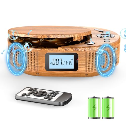 FELEMAN Portable CD Player and Bluetooth Speaker
