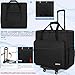 AKOZLIN Rolling PC Carrying Case Desktop Gaming PC Tower Travel Case with Wheels for Computer, Keyboard, Cable and Mouse Black