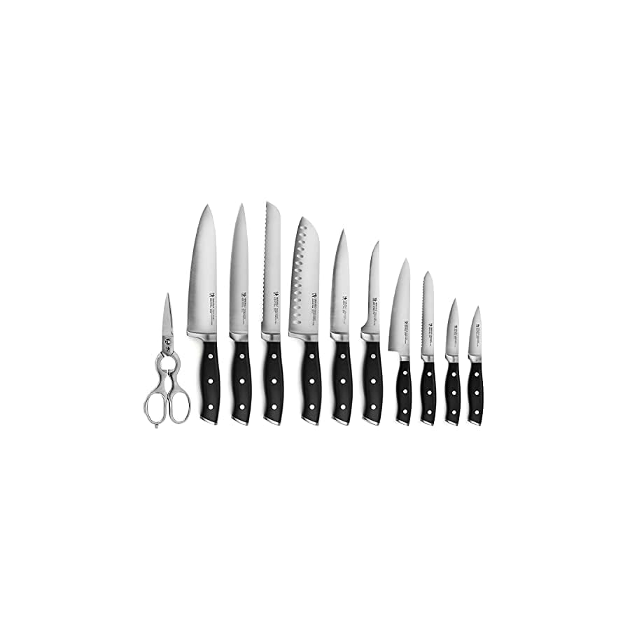 Henckels Forged Accent 20 Piece Self Sharpening Knife Block Set with Black Handles
