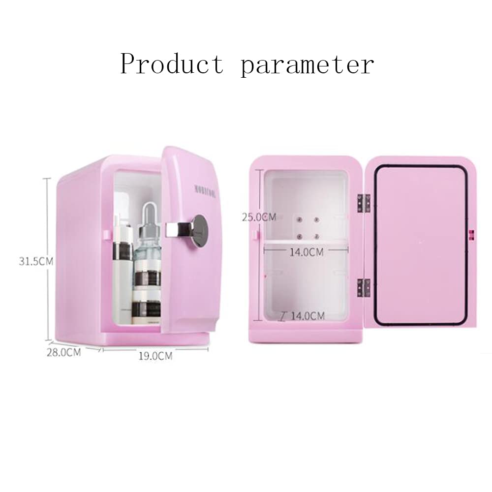 XIAOLIN Mini Lodówka, Lodówka Car Lodówka Cooler & Warmer Mini Lodówka 5 Litr / 6 Czy Chłodnica Elektryczna I Cieplejsza Przenośna Mini Lodówka Do Samochodu I Domu(Color:02)