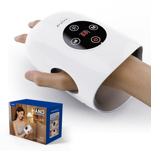 pryfey Hand Massager, 9 Modes 9 Intensities Hand Massage, Cordless Hand Massager for Arthritis and...
