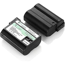 Bateria Para Nikon D610 Powerextra Batería de Repuesto Nikon EN-EL15 de Repuesto 2 Paquetes para Cámaras Nikon ENEL15 MH-25 MH-25a y Nikon D7100 D750 D7000 D7200 D810 D610 D800 D600 D500 D800E D810A 1v1 Cámara