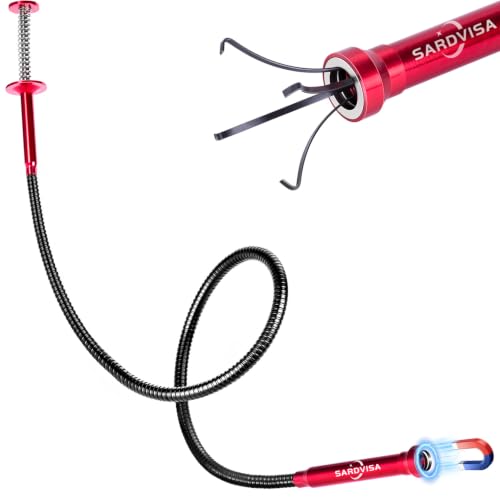 Bendable Flexible Magnetic Pickup Tool, 24'' Four Claw Grabber...