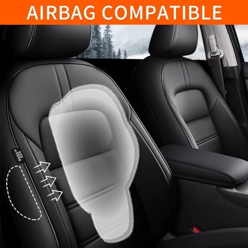 Image of AOMSAZTO Seat Covers for Nissan Sentra:2020 2021 2022 2023 2024 2025 S SV | (Not for SR) Custom Fit Full Set Leather Cushion Car Seats Cover Black&Gray