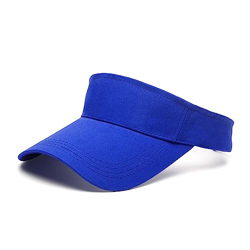 Image of Hileyu Sun Visor Hat Adjustable Baseball Cap Long Peak Thicker Sweatband Sun Visors for Women Men Golf Fishing Tennis Running Cycling Outdoor Sports (Blue)