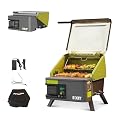 Exit Fire'n'Go 20V Portable Pellet Grill Smoker EX110, Battery-Powered Lightweight Compact Pellet Smoker, 287 Sq.In. Cooking Area, Outdoor BBQ Grill for Camping, Tailgating, RV