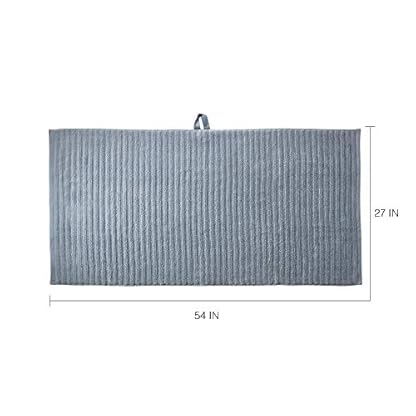 iDesign 6er-Set Handtücher mit Aufhänger, Handtuch Set aus 100% Baumwolle mit Streifenstruktur, Handtücherset mit je 2… – Bild 3