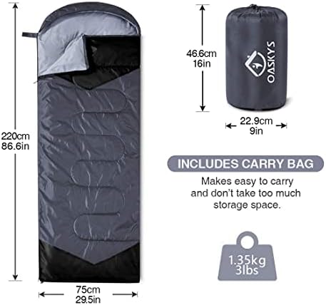 Camping Sleeping Bag - 3 Season Warm & Cool Weather - Summer, Spring, Fall, Lightweight, Waterproof for Adults & Kids - Camping Gear Equipment, Traveling, and Outdoors 2 41FmkSeMwJL. AC