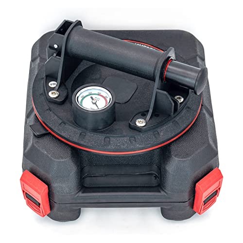 STRAFBRG Ventosa de vacío de 8 Pulgadas con manómetro Elevador de vacío Resistente for Vidrio de baldosas de Granito Elevación Manual for Granito, Piedra, mármol, losa, Fuerte Succión