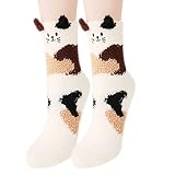 Benefeet Sox Women Fuzzy Novelty Slipper Socks Girls Funny Winter Warm Fleece Cozy Fluffy Soft 3D Ca